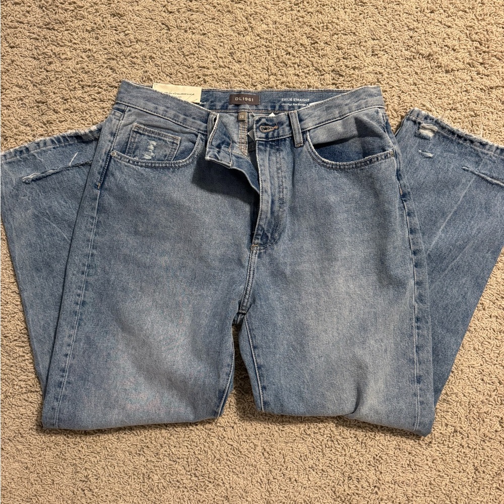 DL1961 Light Blue Straight Jeans